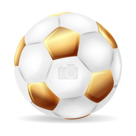 Soccer ball realistic 3d design style. Mockup of sports elements isolated on white background. Sport layout design. Vector illustration EPS10