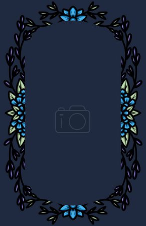 Illustration for Set of Decorative vintage frames and borders set. Vector design. floral ornament - Royalty Free Image