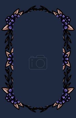 Illustration for Set of Decorative vintage frames and borders set. Vector design. floral ornament - Royalty Free Image