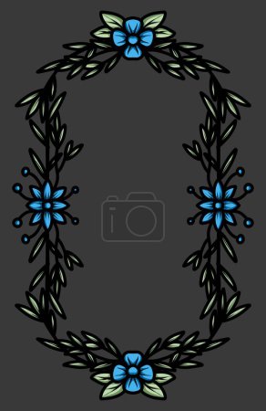 Illustration for Set of Decorative vintage frames and borders set. Vector design. floral ornament. - Royalty Free Image