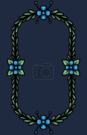 Illustration for Set of Decorative vintage frames and borders set. Vector design. floral ornament. - Royalty Free Image