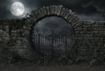 Foto de Halloween background. 3d illustration - Imagen libre de derechos