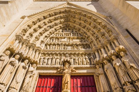 Photo for Portal of the famous Amiens Cathedral in Amiens, Hauts-de-France, France - Royalty Free Image