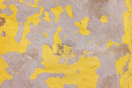 Téléchargez les photos : Texture de fond d'un mur de ciment peint avec peeling peinture - en image libre de droit