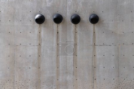 Photo for Picture of ventilation outlets at the wall of a concrete building - Royalty Free Image