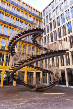 Photo for Munich, Germany - April 05: Artwork called infinite staircase in a courtyard in Munich. It was designed by the danish artist Olafur Eliasson - Royalty Free Image