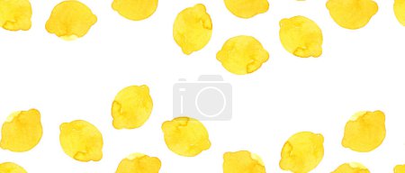 Foto de Patrón sin costuras con limones brillantes, ilustración infantil lindo, diseño e impresión - Imagen libre de derechos