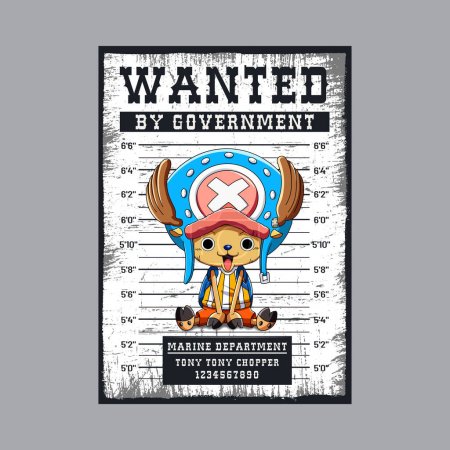 Wanted poster chopper character