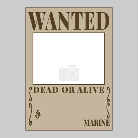 Illustration for Westerm wanted poster template - Royalty Free Image
