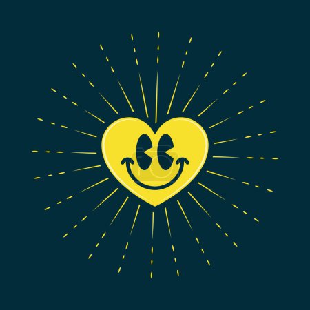 Ilustración de Felicidad corazón emoji sonriente - Imagen libre de derechos