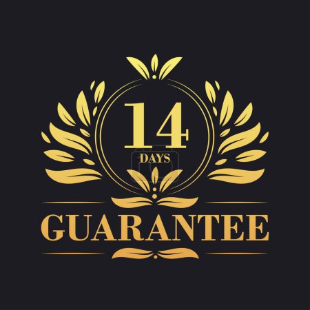 Ilustración de 14 días de garantía Logo vector, 14 días Signo de garantía símbolo - Imagen libre de derechos