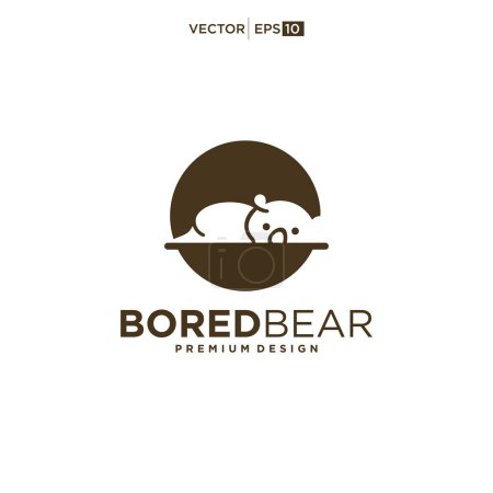 Photo for Bear logo animal vector design graphic illustration - Royalty Free Image