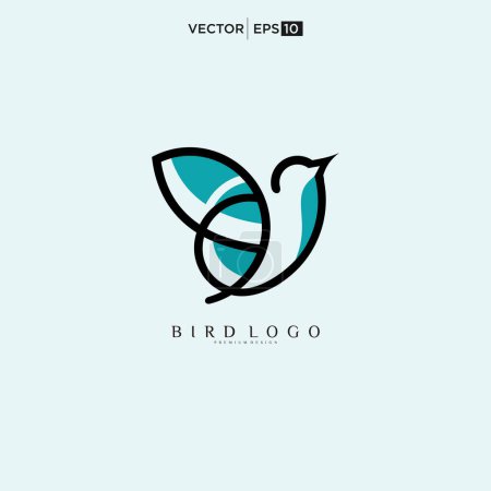 Photo for Flying Wings Bird Logo abstract design vector icon - Royalty Free Image