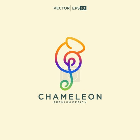 Photo for Chameleon modern logo design template. vector illustration. - Royalty Free Image