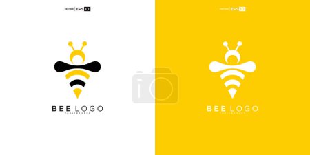 Photo for Honey Bee animals logo design vector - Royalty Free Image