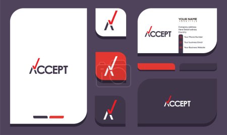 Foto de ACEPTAR logo modern TYPOGRAPHY - Imagen libre de derechos