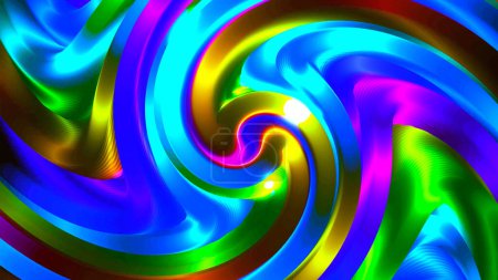 Abstract 3d bright background with rainbow lines, ribbons. Wavy smooth silk in abstract color. Multicolor liquid pattern concept. Moving rainbow, multi-colored stripes. Abstract background or wallpaper. Vector