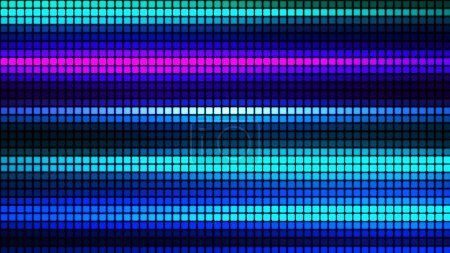 Colorful mosaic background. Abstract colored LED squares. Technology digital square multicolored background. Bright pixel grid background. Vector illustration