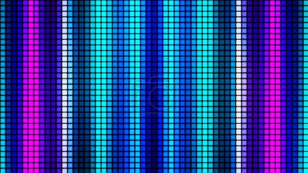 Colorful mosaic background. Abstract colored LED squares. Technology digital square multicolored background. Bright pixel grid background. Vector illustration