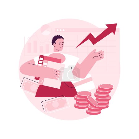 Illustration for Marketing investment abstract concept vector illustration. Return on marketing investment, advertising campaign budget, promotion expenses, accounting, business plan, ROMI abstract metaphor. - Royalty Free Image