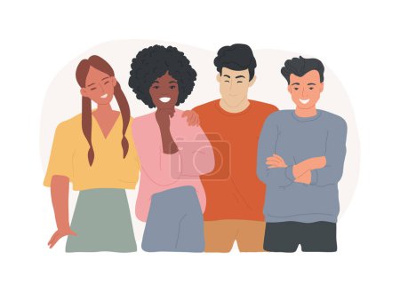 Race isolated concept vector illustration. Racial identity, human rights, skin color, human diversity, genetic code, racial equity in workplace, national culture, social justice vector concept.