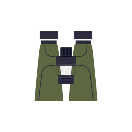 Illustration for Binoculars icon isolated on white background. Classic optical instrument for viewing distant object. Top view. Simple hand drawn vector illustration. - Royalty Free Image