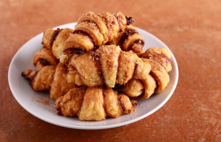 Photo for Sweet Rugelach with cinnamon and nuts - Royalty Free Image