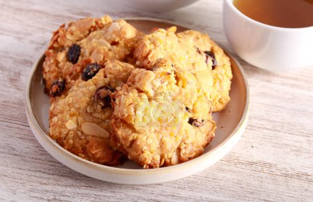 Photo for Muesli cookies, with fruit and nuts - Royalty Free Image
