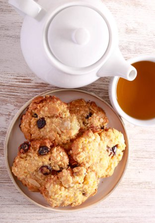 Photo for Muesli cookies, with fruit and nuts - Royalty Free Image