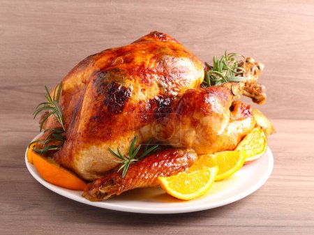 Photo for Roast glazed spicy whole turkey - Royalty Free Image