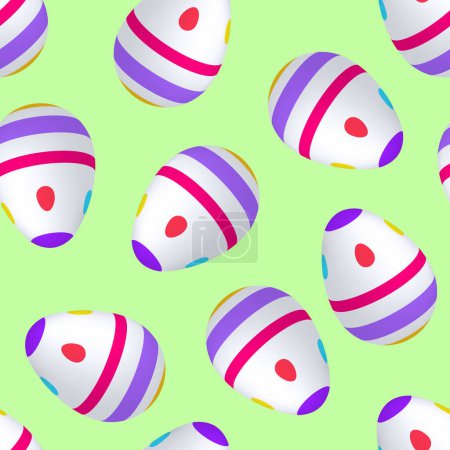 Ilustración de Realistic easter egg pattern for print and design. Vector lipart. - Imagen libre de derechos