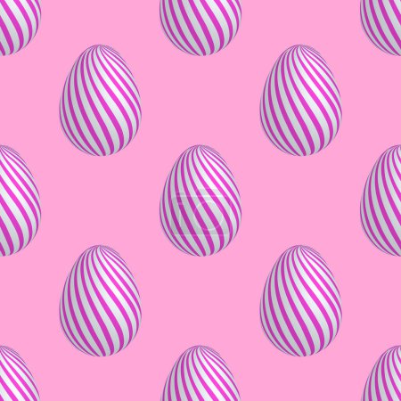 Ilustración de Easter eggs pattern in realistic style for print and design.Vector clipart. - Imagen libre de derechos