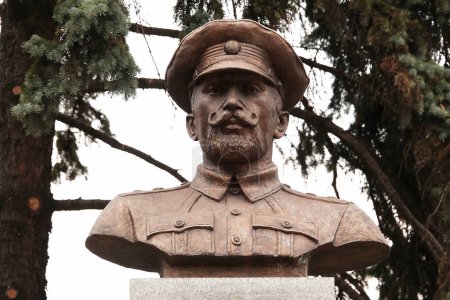 Kiev, Ukraine November 28, 2020: Monument to Petro Bolbochan Colonel of the UPR Army Liberator of Crimea