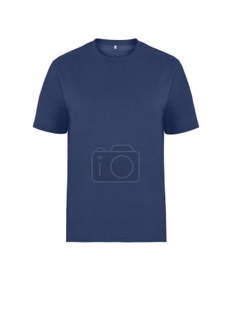 Photo for Realistic ghost mannequin photography unisex t shirt front and back mockup isolated on white background - Royalty Free Image