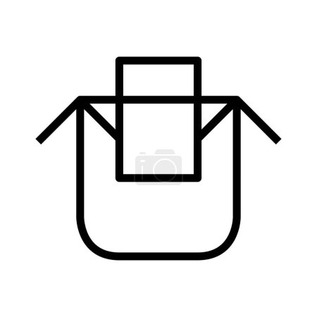 Drip coffee bag on cup outline icon