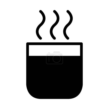Hot drink icon. Steam over the cup symbol