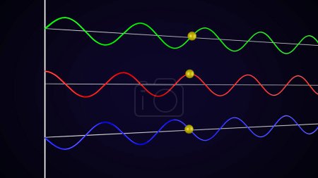 Photo for 3d rendered illustration of Arrow waves - Royalty Free Image