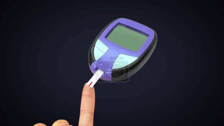 Téléchargez les photos : Illustration en 3D du glucomètre - en image libre de droit