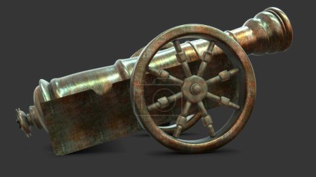 Photo for 3d rendered illustration of Antique cannon - Royalty Free Image