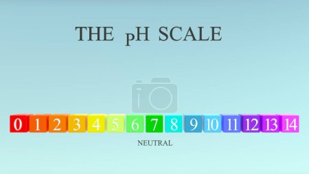 Foto de Ilustración 3D de la escala PH - Imagen libre de derechos