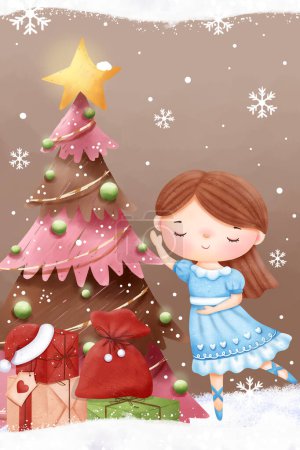 Photo for Joyful Christmas Greeting Card and Background - Royalty Free Image