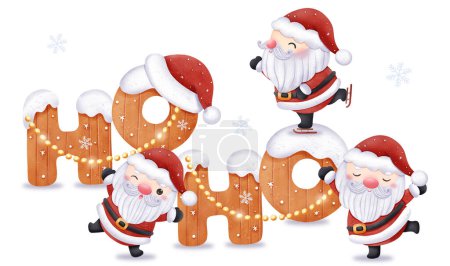 Christmas Illustration Cute Santa Claus