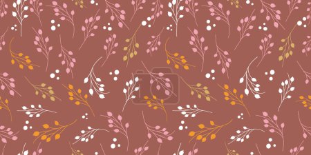 Ilustración de Precioso y hermoso patrón de flores de primavera para tela, papel pintado y más - Imagen libre de derechos
