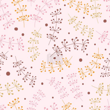 Illustration for Lovely and Beautiful Spring Flowers Pattern for Fabric, Wallpaper, and More - Royalty Free Image