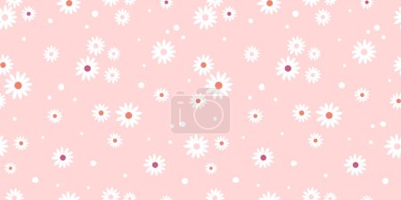 Ilustración de Precioso y hermoso patrón de flores de primavera para tela, papel pintado y más - Imagen libre de derechos