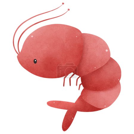 Adorable vida marina ilustración dibujada a mano