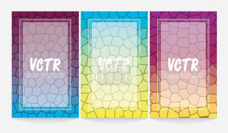Azulejos de colores conjunto fondo Vector Ilustración