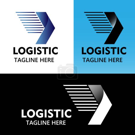Illustration for Logistic logo transportation icon template - Royalty Free Image