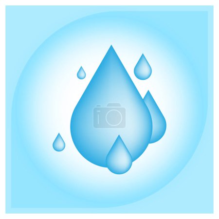 Illustration Vektorgrafik des Wassertropfens