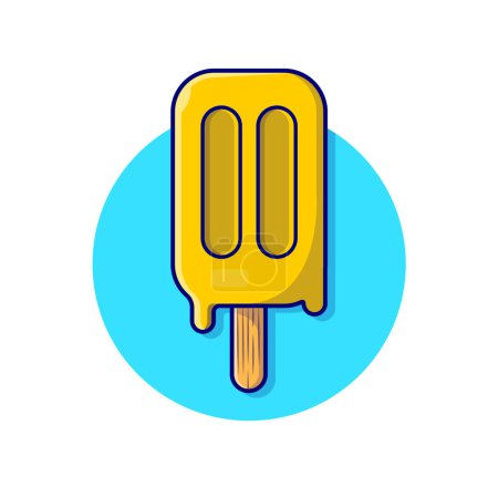 Téléchargez les illustrations : Illustration d'icônes vectorielles de dessin animé Popsicle. Icône de nourriture et de boisson Concept isolé Vecteur Premium. Style de dessin animé plat - en licence libre de droit